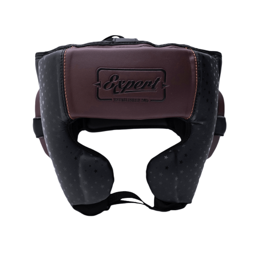 Шлем для бокса Fight Expert Vintage Fusion, черный-коричневый
