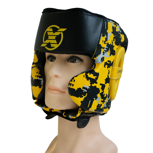 Шлем для бокса FIGHT EXPERT MILITARY GREY с защитой щек